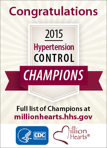 Congratulations 2015 Hypertension Control Champions