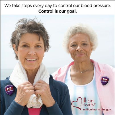 We take steps every day to control our blood pressure. Control is our goal.
