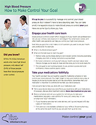 Make-Control-Your-Goal-Thumb High Blood Pressure: How to Make Control Your Goal