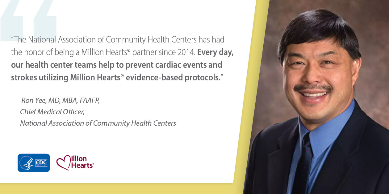 Every day NACHC health center teams help to prevent cardiac events and strokes utilizing Million Hearts protocols.
