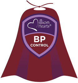 BP_Badge_Cape250x266 Million Hearts Blood Pressure Control cape badge.