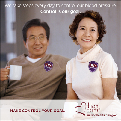 We take steps every day to control our blood pressure. Control is our goal.