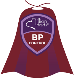 Million Hearts Blood Pressure Control cape badge.